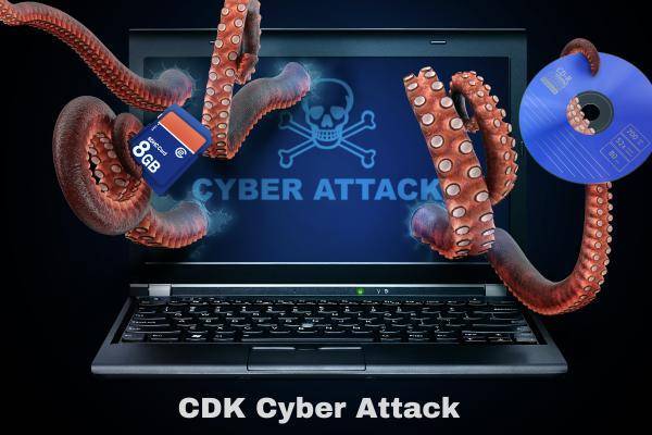 Diagram showing the impact of the CDK cyber attack on global security.