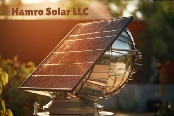 Logo of Hamro Solar LLC, featuring a sun symbol and modern typography.